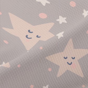 Hand Drawn Smiling Stars Piqué