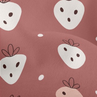 Nordic Style Strawberry Patter Lightweight Performance Linen