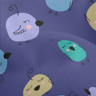 Colorful Bird Graffiti Lightweight Performance Linen