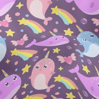 Fantasy Colorful Narwhal Lightweight Performance Linen