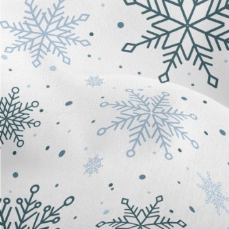 Simple Christmas Snowflakes Lightweight Performance Linen