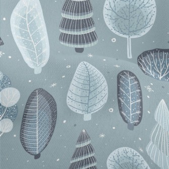 Winter Fir Forest Lightweight Performance Linen