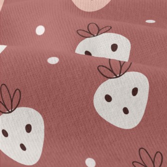 Nordic Style Strawberry Patter Modern Jersey