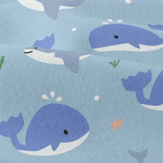 Cute Whale And Shark Modern Jersey