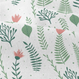 Pink Flowers And Green Leaves Modern Jersey