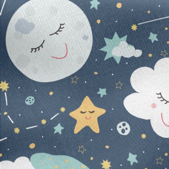 Cute Smile Night Jersey Backed Fleece