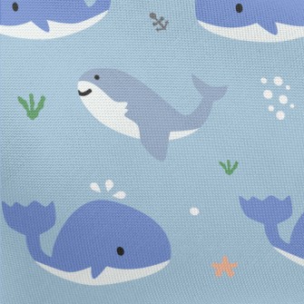 Cute Whale And Shark Pongee