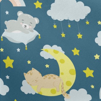 Sleeping Cat And Koala Pongee