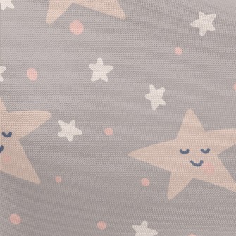 Hand Drawn Smiling Stars Pongee