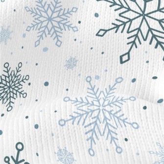 Simple Christmas Snowflakes Stretch Jersey