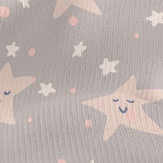 Hand Drawn Smiling Stars Stretch Jersey