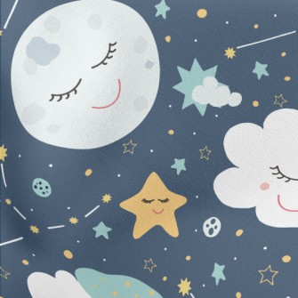 Cute Smile Night Lightweight Cotton Poplin