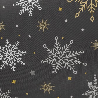 Beautiful Christmas Snowflakes Midweight Cotton Poplin