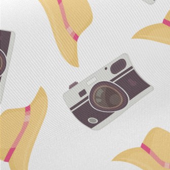SLR Camera Big Straw Hat Twill
