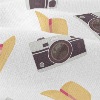 SLR Camera Big Straw Hat Modern Jersey