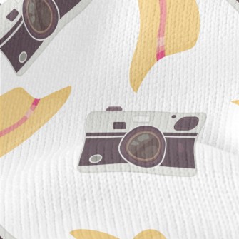 SLR Camera Big Straw Hat Stretch Jersey