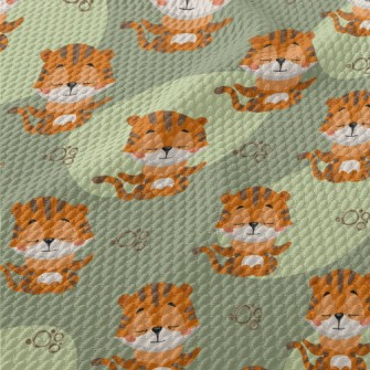 Meditation Sitting Tiger Birdseye Piqué