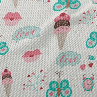 Alarm Clock Ice Cream Butterfl Birdseye Piqué