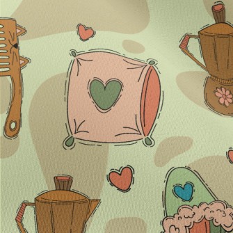 Coffee Pot, Comb, Slippers Chiffon