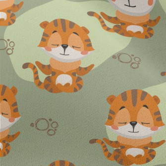 Meditation Sitting Tiger Chiffon