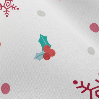 Christmas Berry Snowflakes Chiffon
