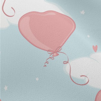Love Balloons Flying To The Sk Chiffon