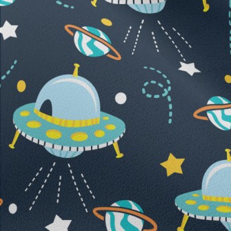 UFO In Outer Space Chiffon