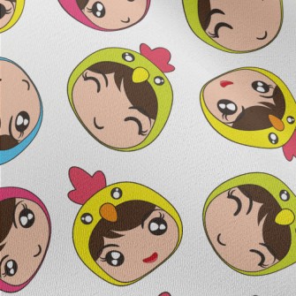 Big-eyed Girl Dressed As Chick Chiffon