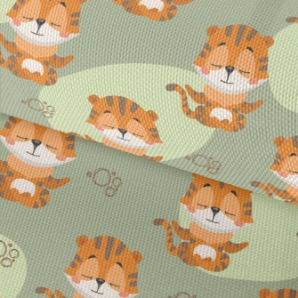 Meditation Sitting Tiger Waterproof Oxford