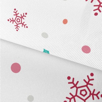 Christmas Berry Snowflakes Waterproof Oxford
