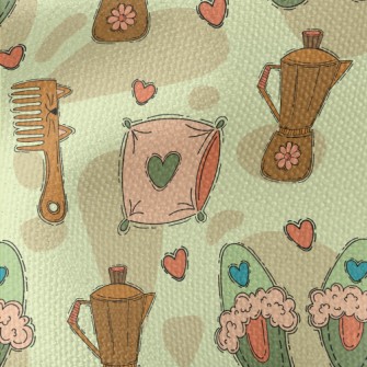 Coffee Pot, Comb, Slippers Waterproof Canvas