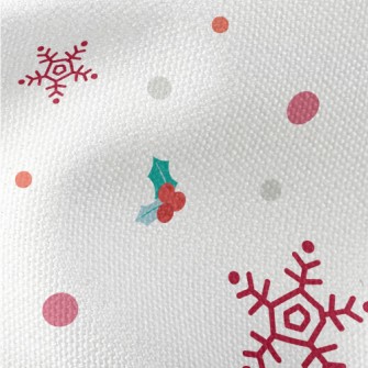 Christmas Berry Snowflakes Waterproof Canvas