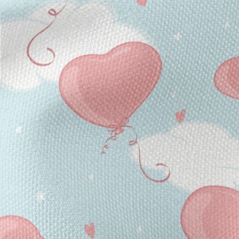 Love Balloons Flying To The Sk Waterproof Canvas
