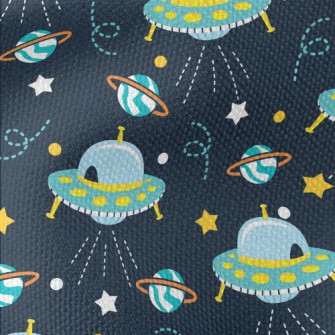 UFO In Outer Space Waterproof Canvas