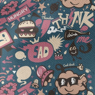 Retro Cartoon Pattern Waterproof Canvas