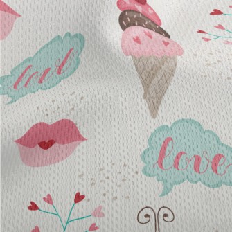Alarm Clock Ice Cream Butterfl Athletic Mesh Flat Back