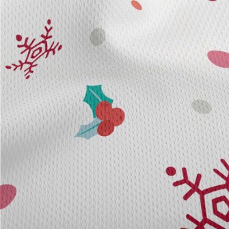 Christmas Berry Snowflakes Athletic Mesh Flat Back