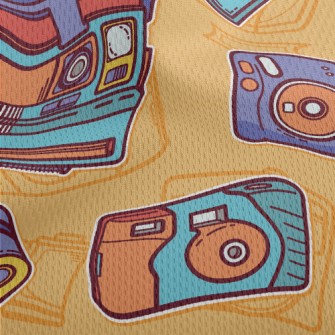 Retro Polaroid Camera Athletic Mesh Flat Back