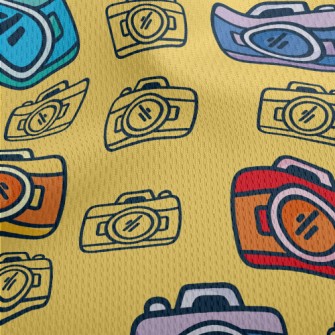 Cartoon Point-and-shoot Camera Athletic Mesh Flat Back
