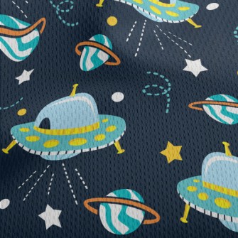 UFO In Outer Space Athletic Mesh Flat Back