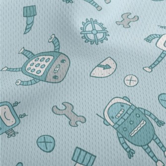 Smiling Robot Athletic Mesh Flat Back