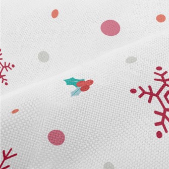 Christmas Berry Snowflakes Performance Linen