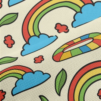 Cartoon Color Rainbow Performance Linen
