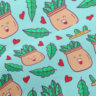 Laughing Potted Plants Performance Linen
