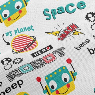 Outer Space UFO Robot Performance Linen