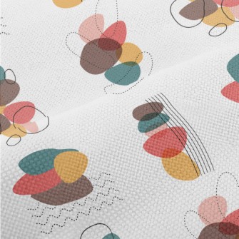 Abstract Color Block Dotted Li Performance Linen