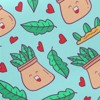 Laughing Potted Plants Twill