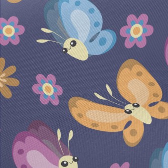 Big-eyed Playful Butterfly Twill