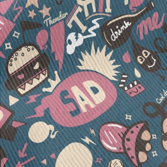 Retro Cartoon Pattern Standard Corduroy