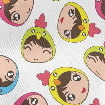 Big-eyed Girl Dressed As Chick Standard Corduroy